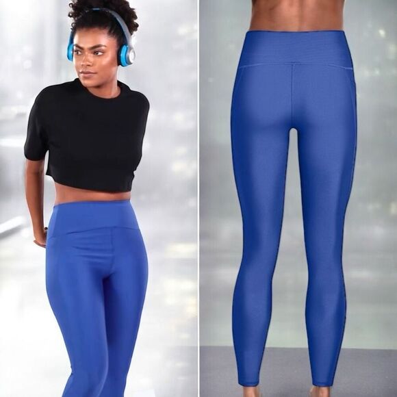 Under Armour Blue Tech High-Waisted Leggings Size XXL Short NWT - Picture 4 of 12